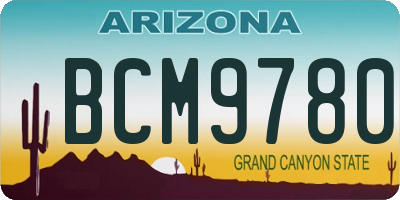 AZ license plate BCM9780