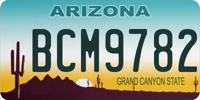 AZ license plate BCM9782