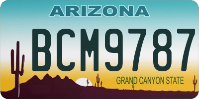 AZ license plate BCM9787