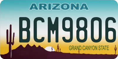 AZ license plate BCM9806