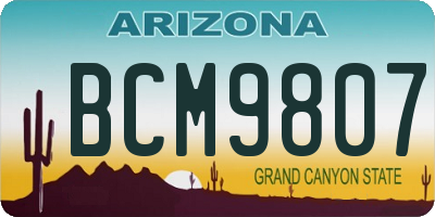 AZ license plate BCM9807