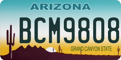 AZ license plate BCM9808