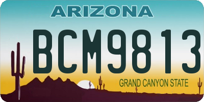 AZ license plate BCM9813