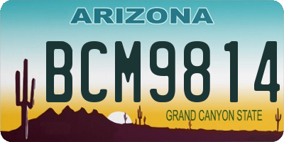 AZ license plate BCM9814