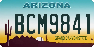 AZ license plate BCM9841