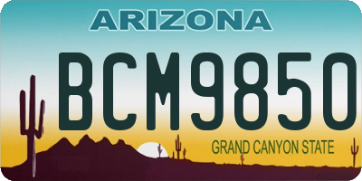 AZ license plate BCM9850