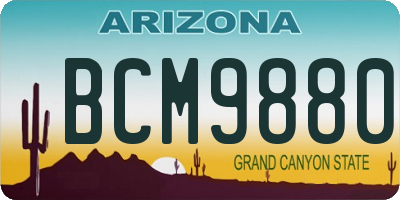 AZ license plate BCM9880