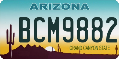 AZ license plate BCM9882