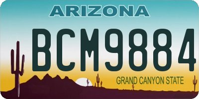 AZ license plate BCM9884