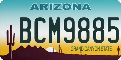 AZ license plate BCM9885