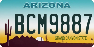 AZ license plate BCM9887