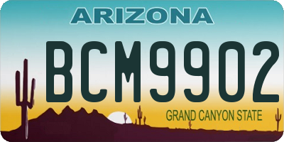 AZ license plate BCM9902