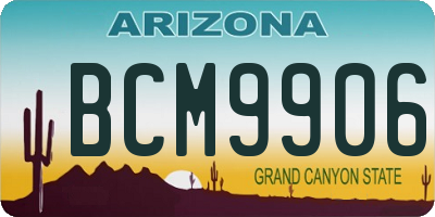 AZ license plate BCM9906