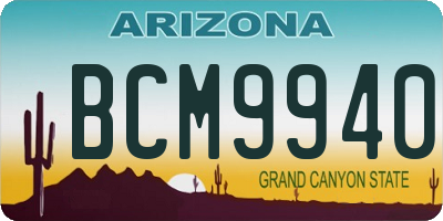 AZ license plate BCM9940