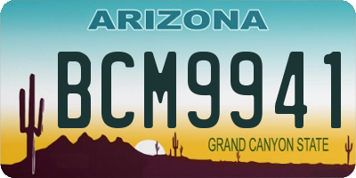 AZ license plate BCM9941