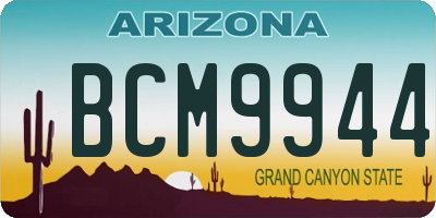 AZ license plate BCM9944