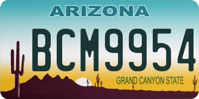 AZ license plate BCM9954