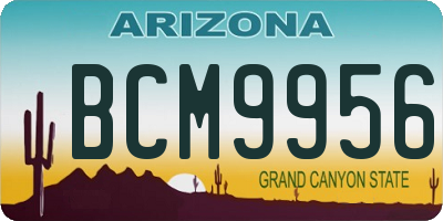 AZ license plate BCM9956