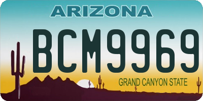 AZ license plate BCM9969