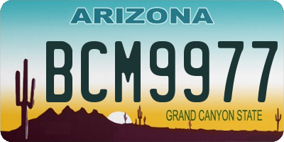 AZ license plate BCM9977