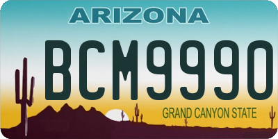 AZ license plate BCM9990