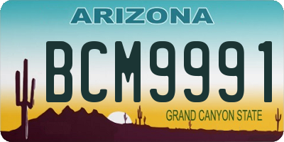 AZ license plate BCM9991