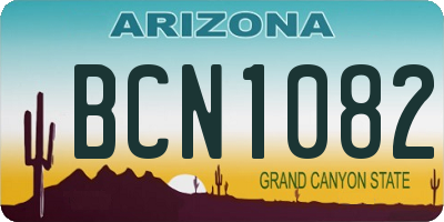 AZ license plate BCN1082