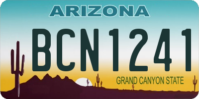 AZ license plate BCN1241