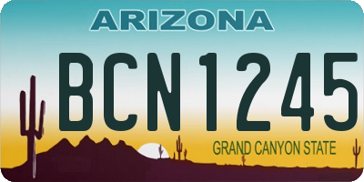 AZ license plate BCN1245