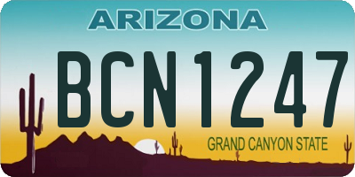 AZ license plate BCN1247