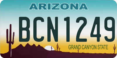 AZ license plate BCN1249