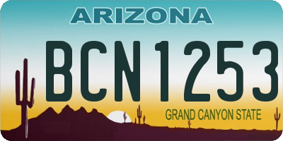 AZ license plate BCN1253