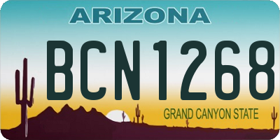 AZ license plate BCN1268