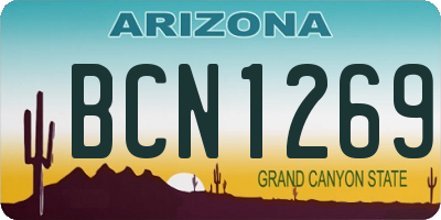 AZ license plate BCN1269