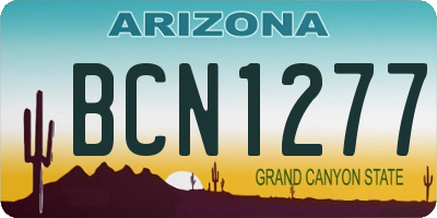 AZ license plate BCN1277