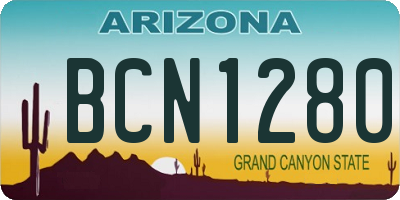 AZ license plate BCN1280