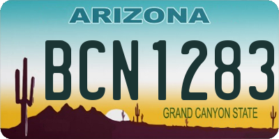 AZ license plate BCN1283