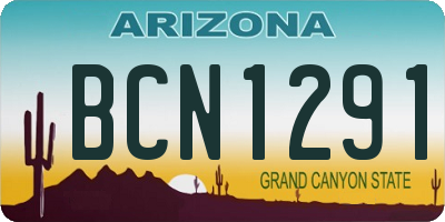 AZ license plate BCN1291