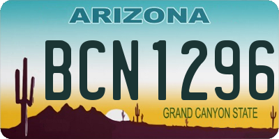 AZ license plate BCN1296