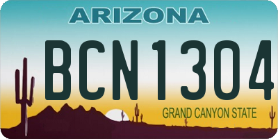 AZ license plate BCN1304