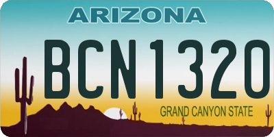 AZ license plate BCN1320