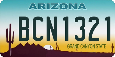 AZ license plate BCN1321