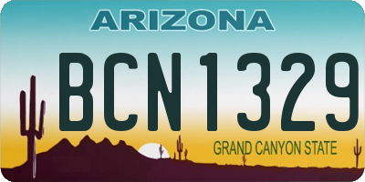 AZ license plate BCN1329