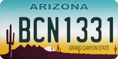 AZ license plate BCN1331