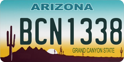 AZ license plate BCN1338