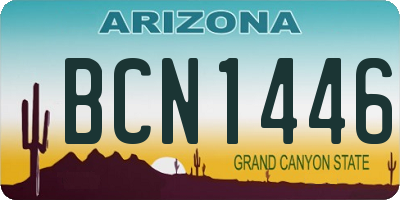 AZ license plate BCN1446