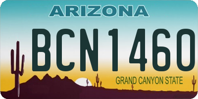 AZ license plate BCN1460