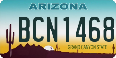 AZ license plate BCN1468