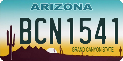 AZ license plate BCN1541