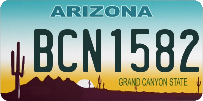 AZ license plate BCN1582